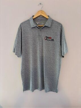 Antigua GolfWeek Amateur Tour Polo Shirt Men's Medium Gray Performance Golf Polo